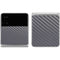 Silver Carbon Fiber Specialty Texture Material Galaxy Z Flip4 5G Skin